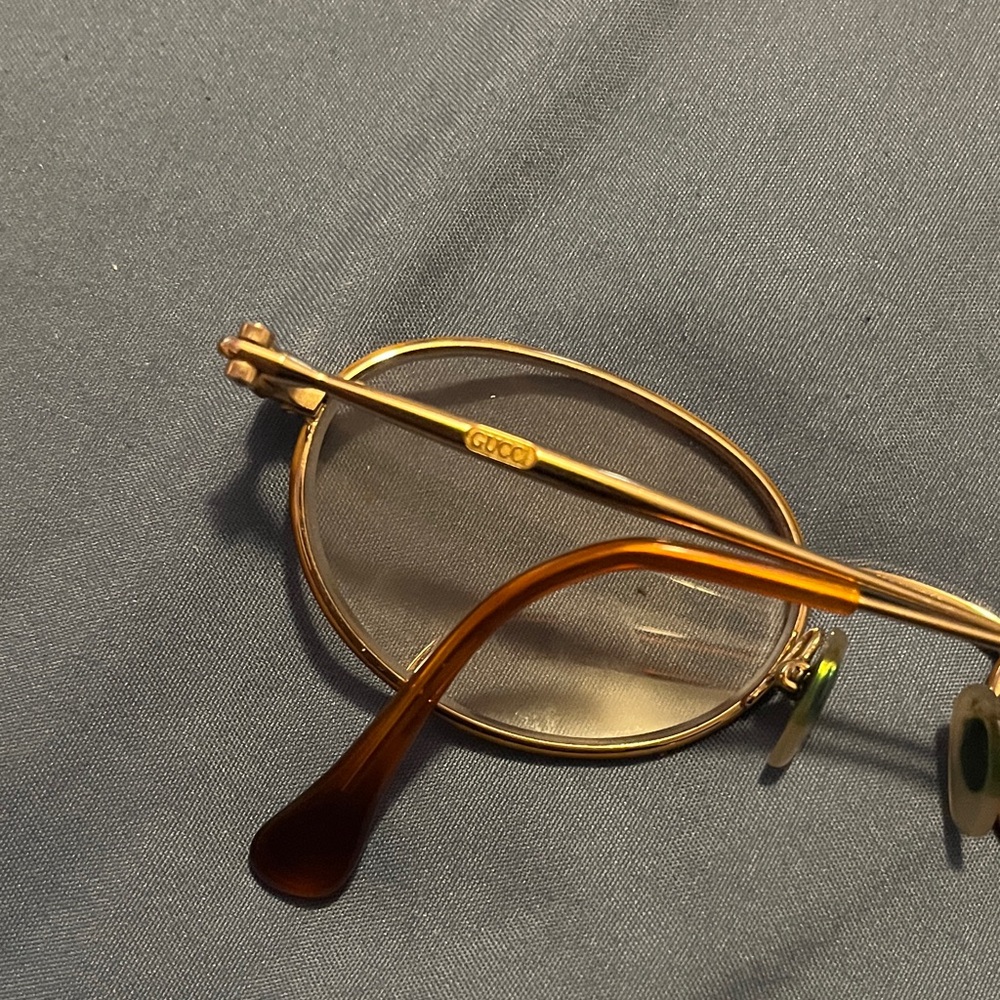 vintage gucci Gold and Brown Glasses - Picture 3 of 7